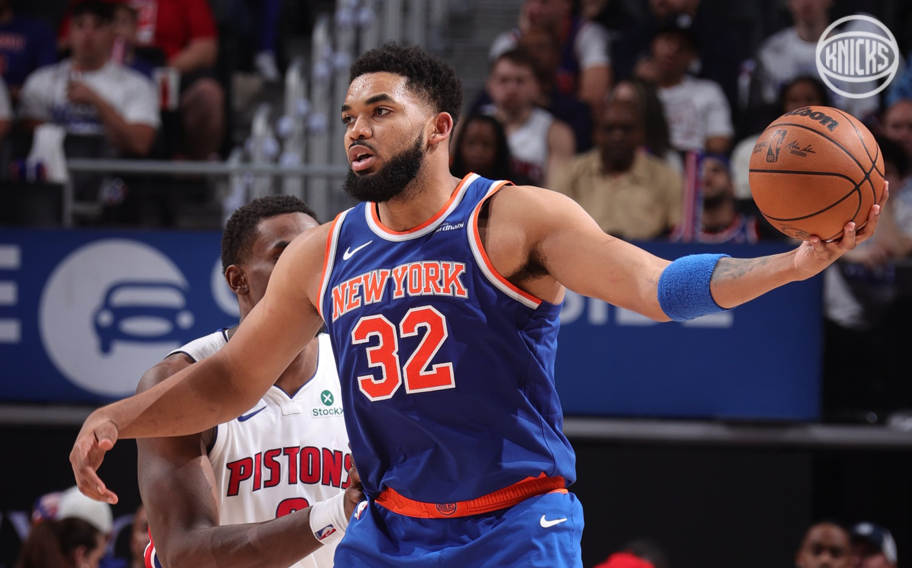 Karl-Anthony Towns impulsa victoria de los Knicks ante Pistons con 31 puntos