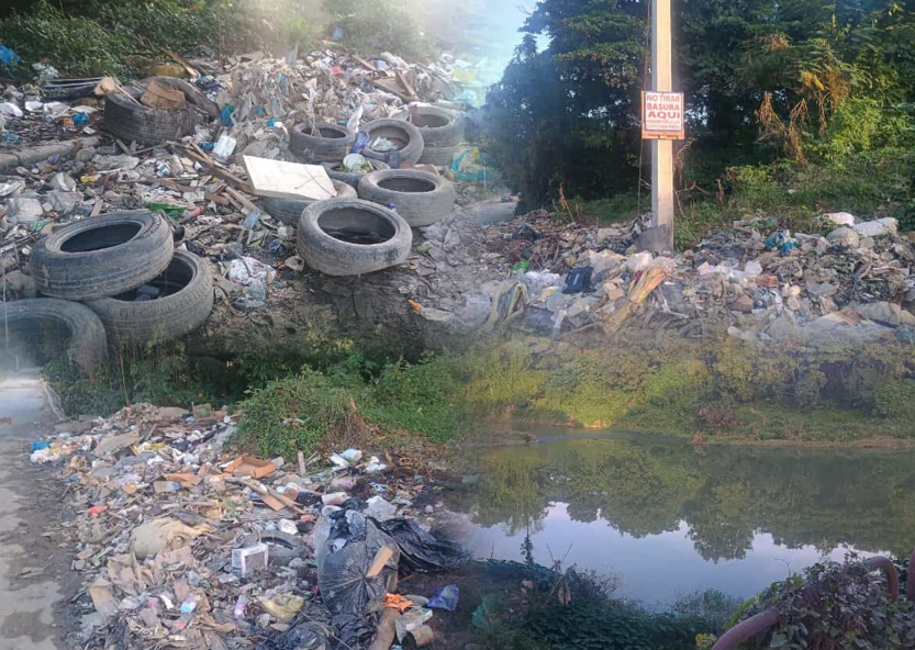 Vertedero improvisado en el río Haina-Manoguayabo continúa agravando contaminación ambiental