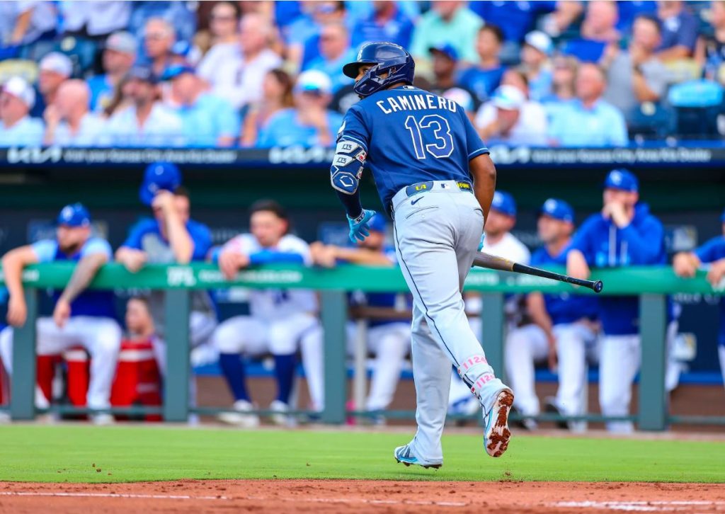 Junior Caminero sigue encendido con su jonrón 25 y Rays suman nueve victorias seguidas