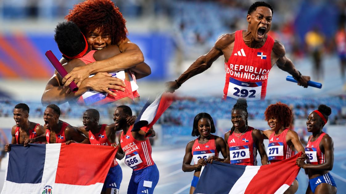 Relevos 4x100 de RD hacen historia con dos récords y oro en los Centroamericanos